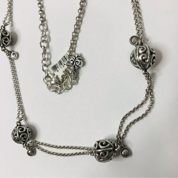 New BRIGHTON Silver Ball Chain Necklace - Picture 3 of 5
